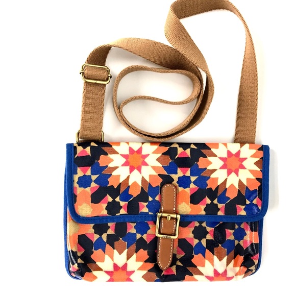 Fossil geometric pattern multi color crossbody - Picture 6 of 8